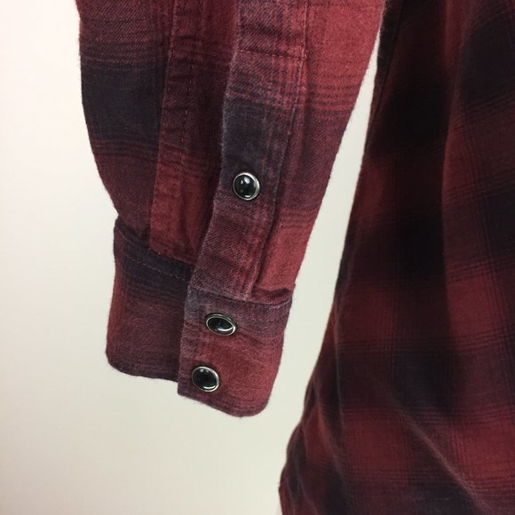 Allsaints Kayla Shirt Crossover Plaid Flannel 4 - Picture 6 of 9